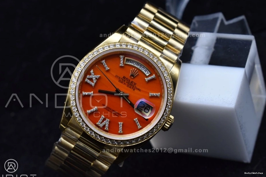 YG Edition YG Best 36 Date Day Dial RAF 1:1 Red Sporty Carnelian 653 on Bracelet A 0117